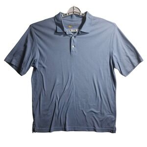 Eddie Bauer Travex Polo Shirt‎ Moisture Wicking Golf Athletic Blue Large